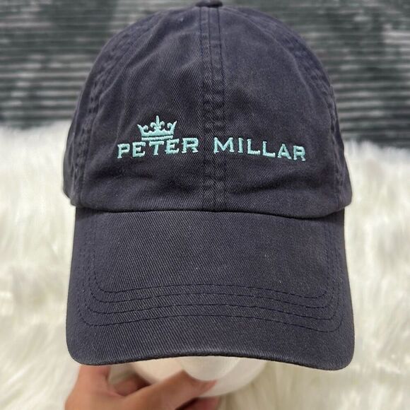 Peter Millar Adjustable Strap Golf Baseball Hat Cap 100% Cotton - Picture 1 of 9